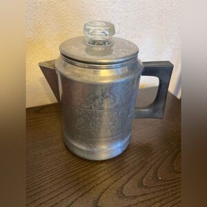 Vintage 1950s Aluminum Coffee/Tea Pot - Silver